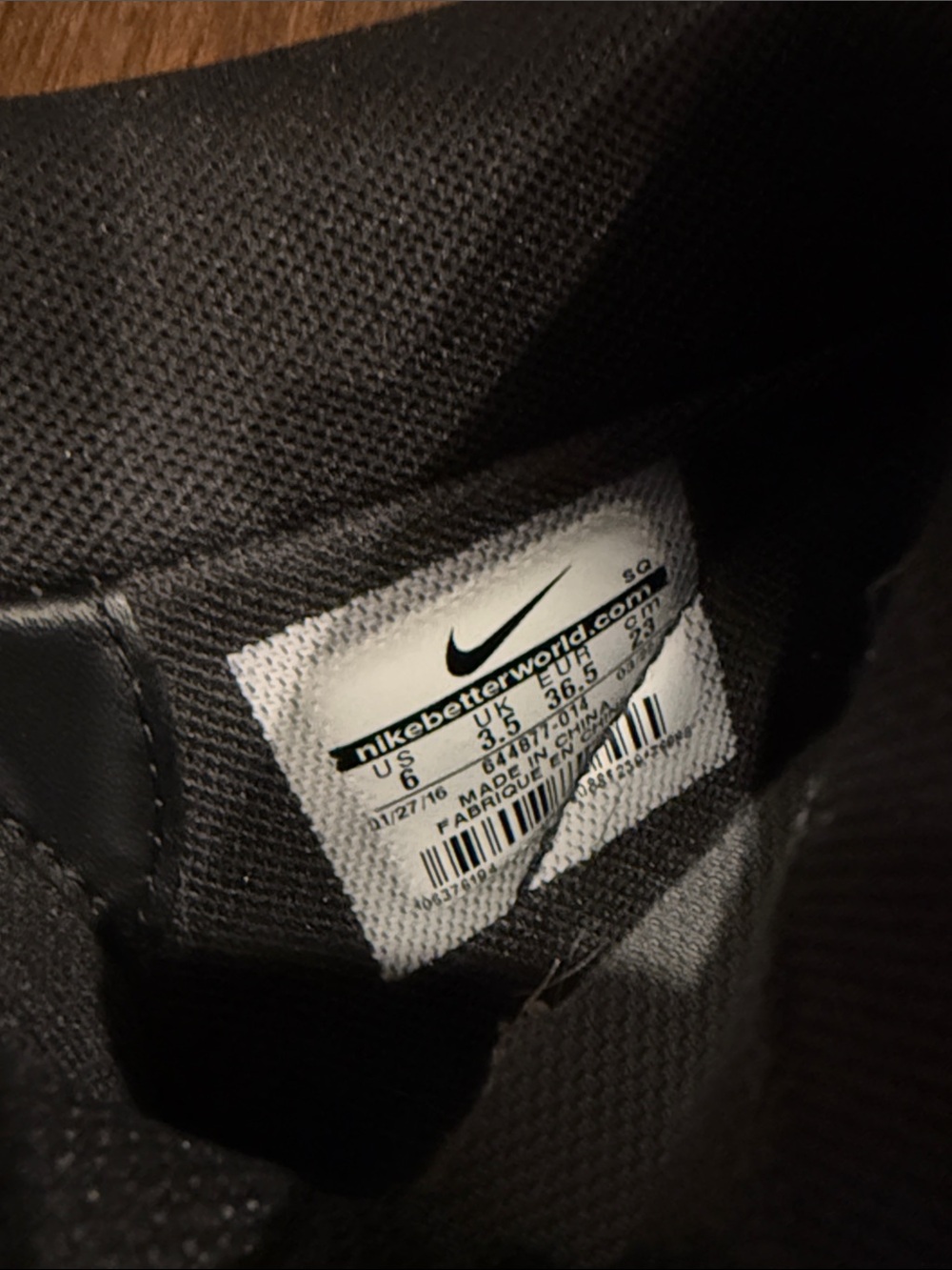 Nike Black High-Top Sneakers with Gum Outsole - Picture 5 of 6